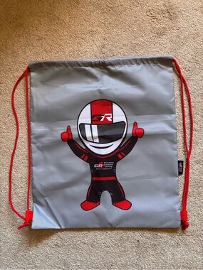 Toyota Gazoo Racing Grey Drawstring Cinch Bag